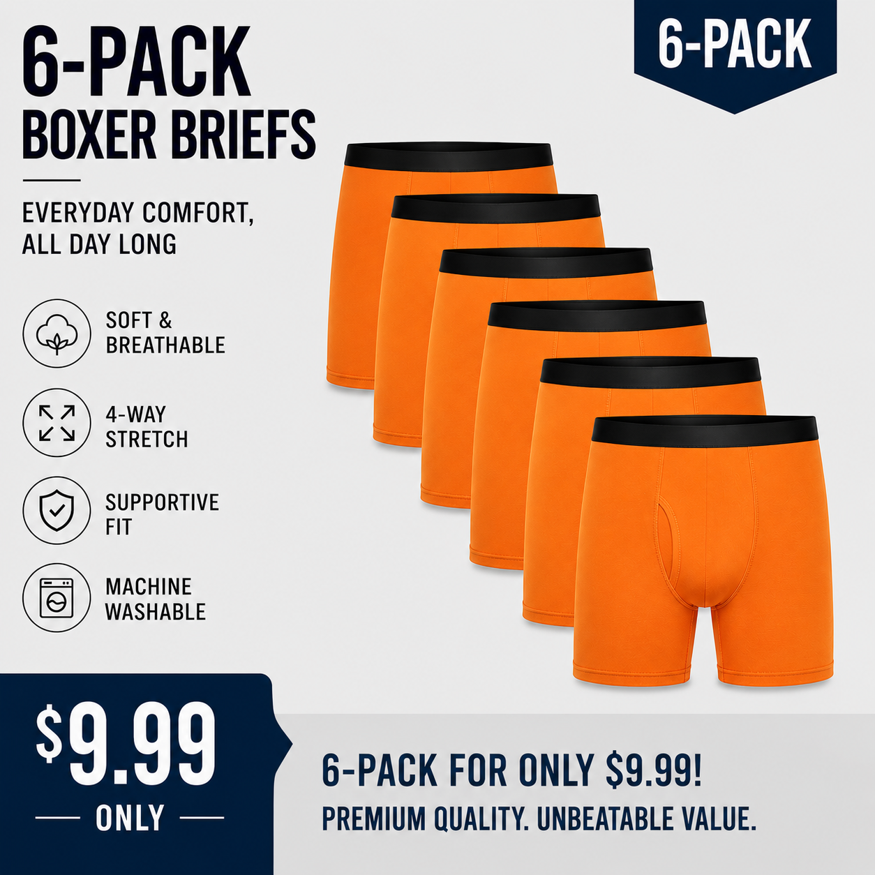 Boxer Briefs W/ Fly