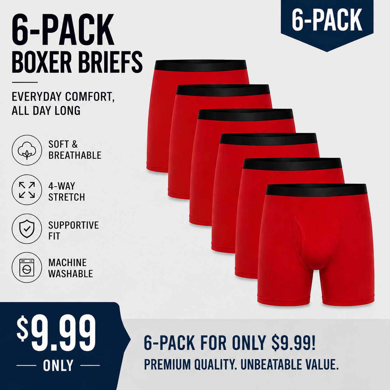 Boxer Briefs W/ Fly