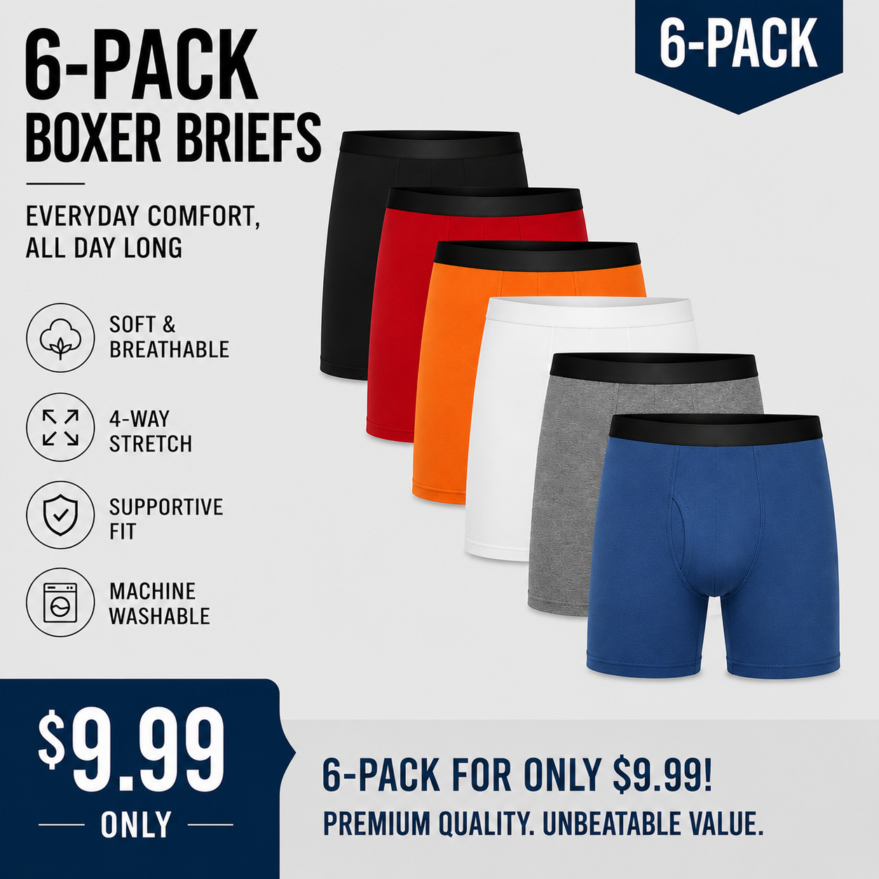 Boxer Briefs W/ Fly