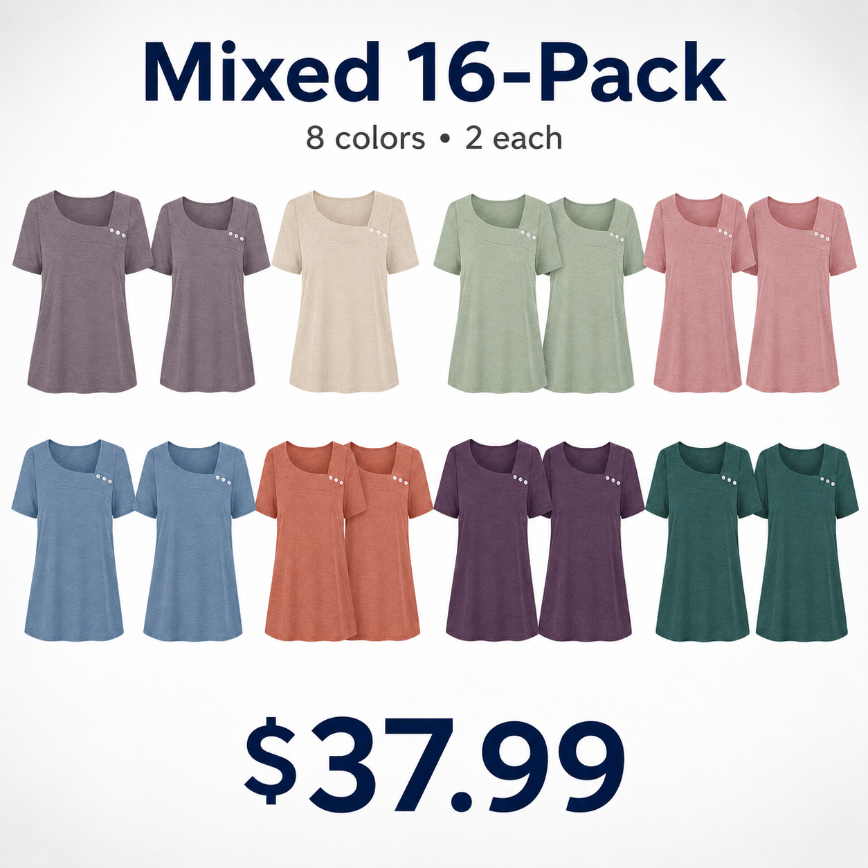 Women's Summer T-Shirt / Short-Sleeve Square-Neck Top