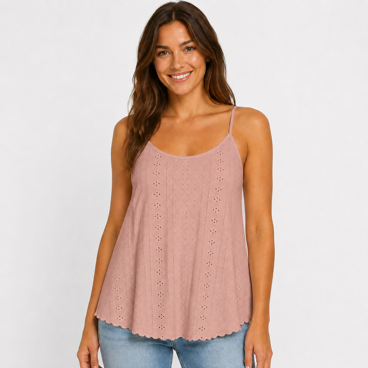Women's Cute Sleeveless Top – Spaghetti Straps, Round Neck, Loose Fit