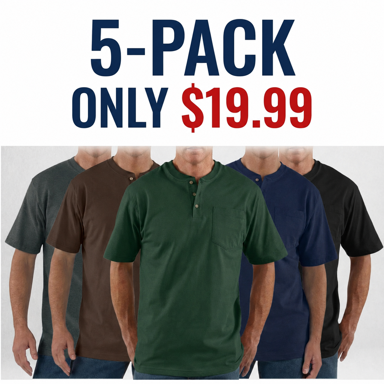 🕒Today Only – Last Day Deal! Men's Heavyweight Work Polo with pocket
