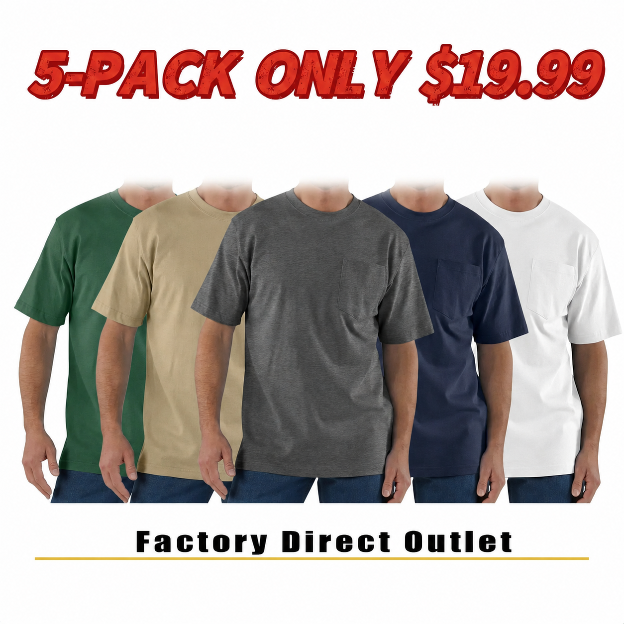 🔥Last Day Promotion! Men's Loose Fit Heavyweight Short-Sleeve Pocket T-Shirt (Also Available in Big & Tall)