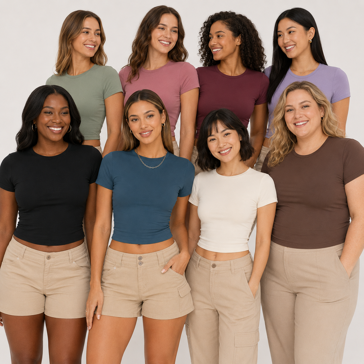 Eight-model color assortment group photo
