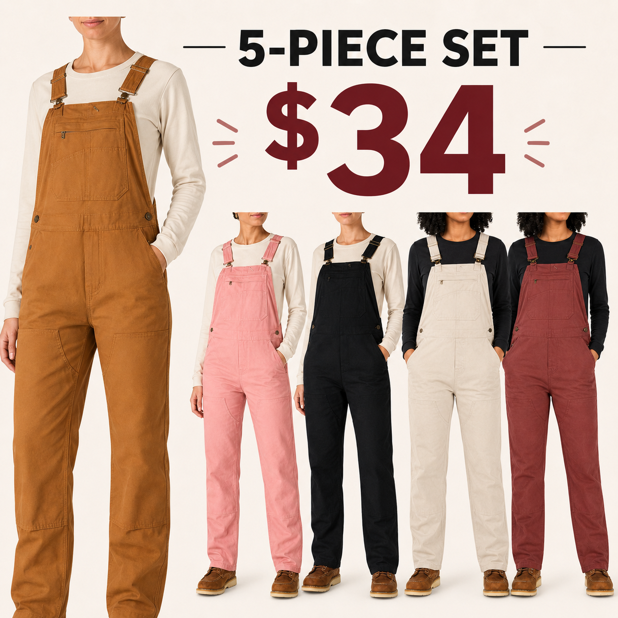 Practical for work: one-piece workwear.