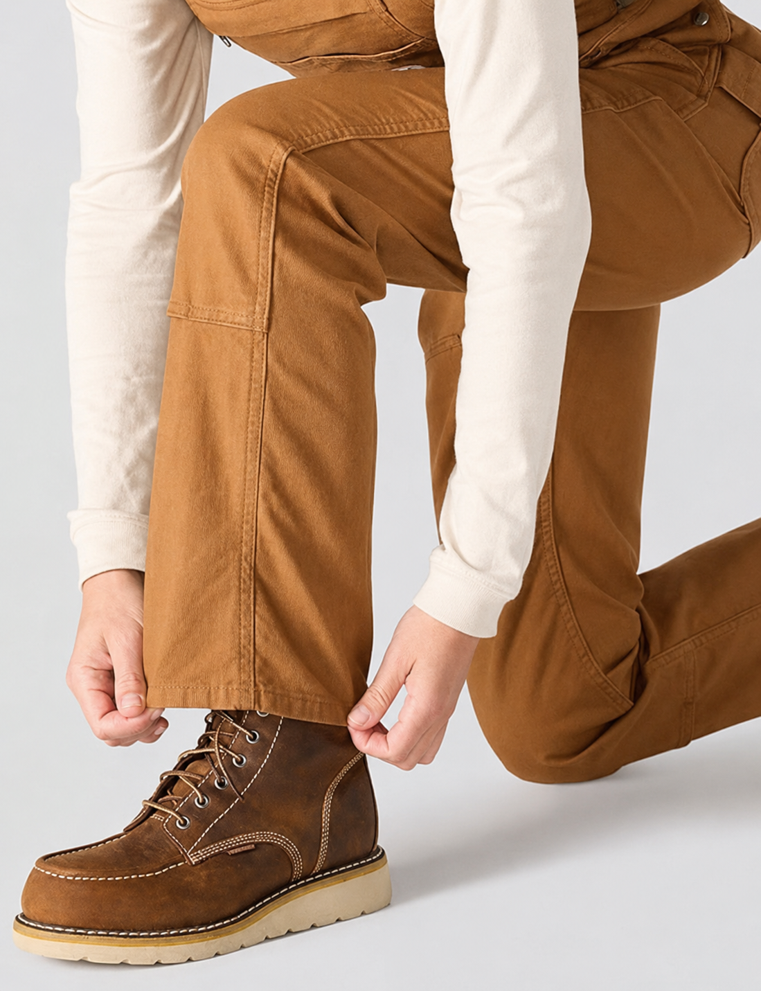 Practical for work: one-piece workwear.