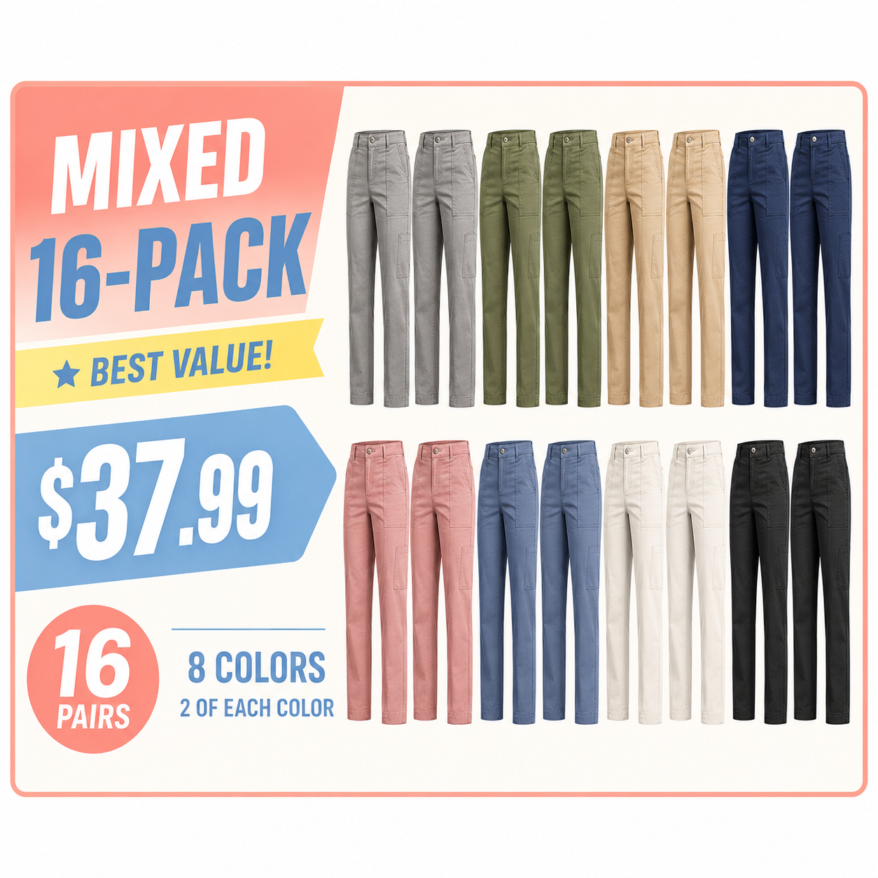 Comfortable Cargo Pants (Stretch Design)