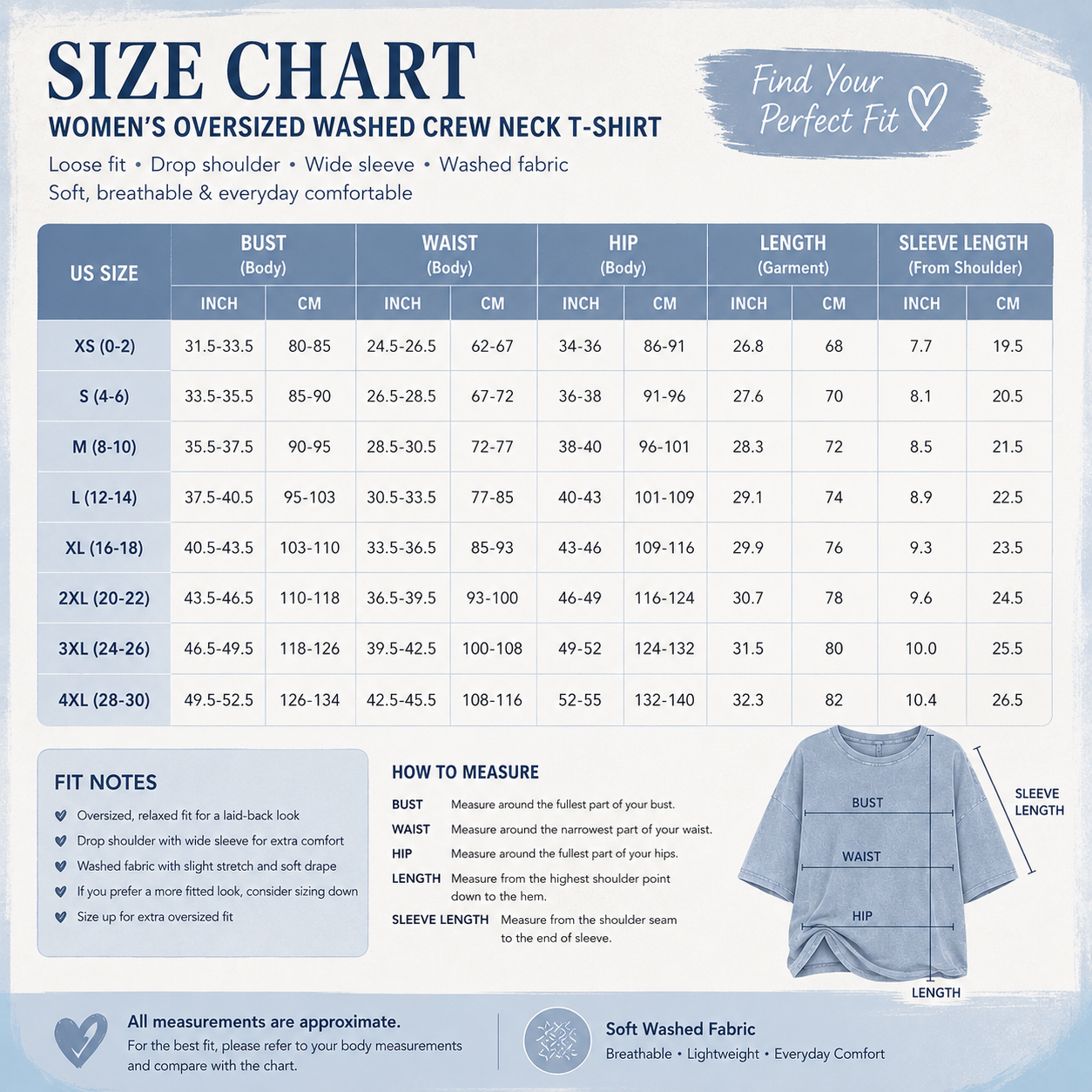 Mixed 8-pack oversized washed crew neck T-shirts