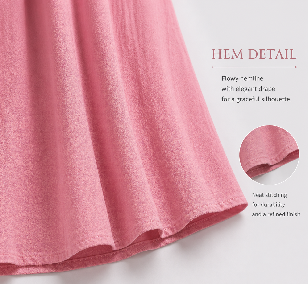 Ladies' Suspender Wash WaterSolid Color Casual Dress（5-Piece Set）