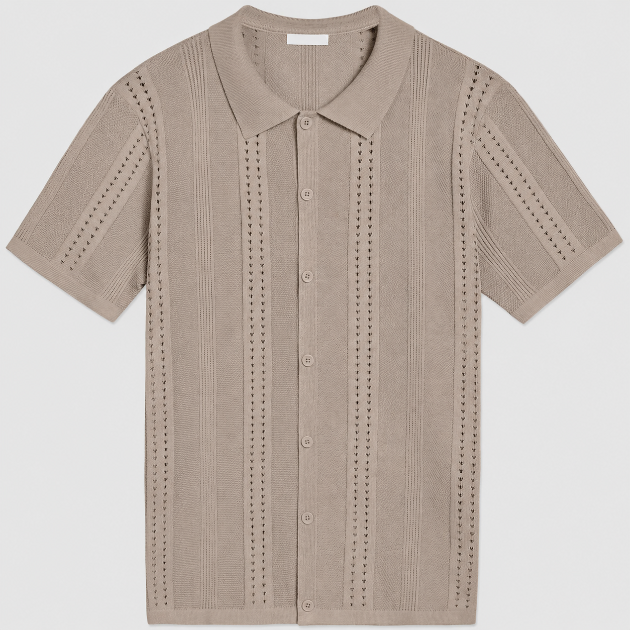 Men's Knit Short Sleeve Polo Shirt - Casual Summer Style