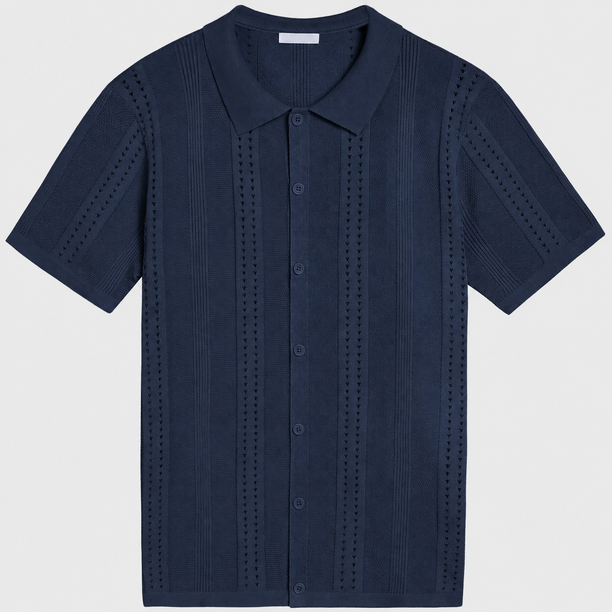 Men's Knit Short Sleeve Polo Shirt - Casual Summer Style