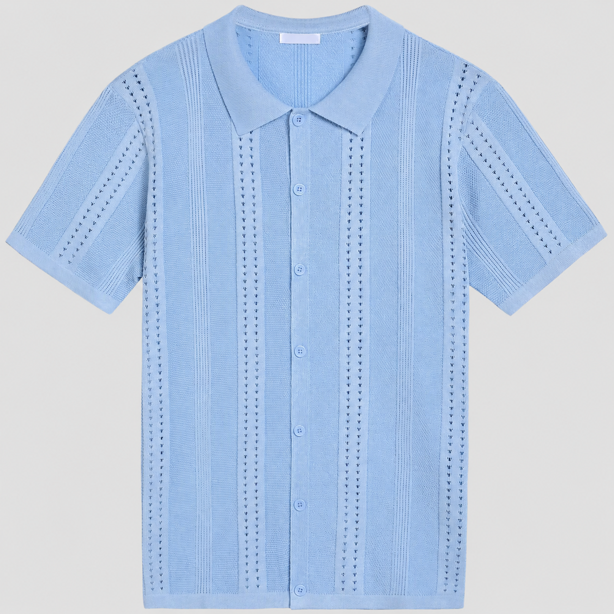 Men's Knit Short Sleeve Polo Shirt - Casual Summer Style