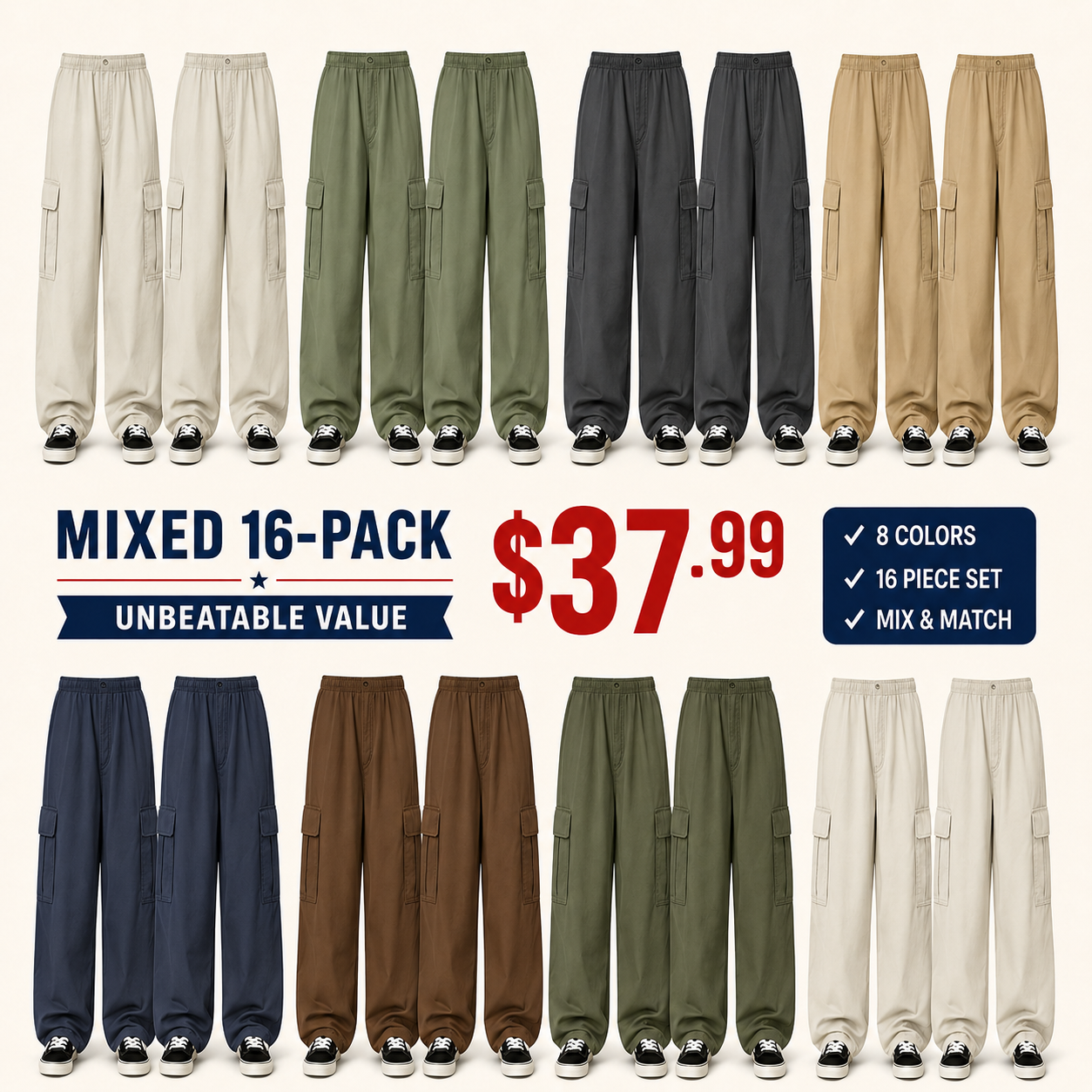 Men's Casual Utility Jeans