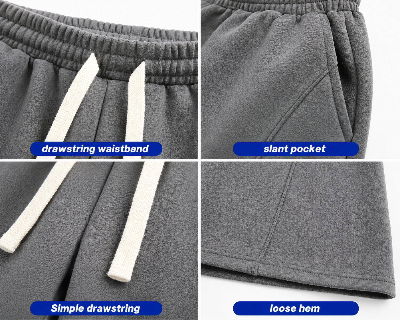 Men's Solid Pocket Waist Shorts
