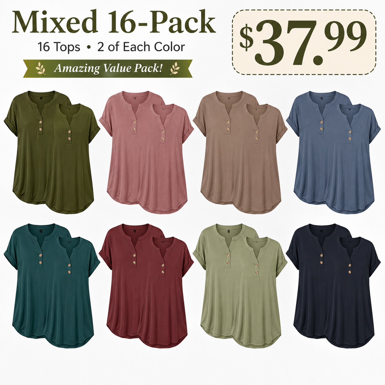V-neck short-sleeve top