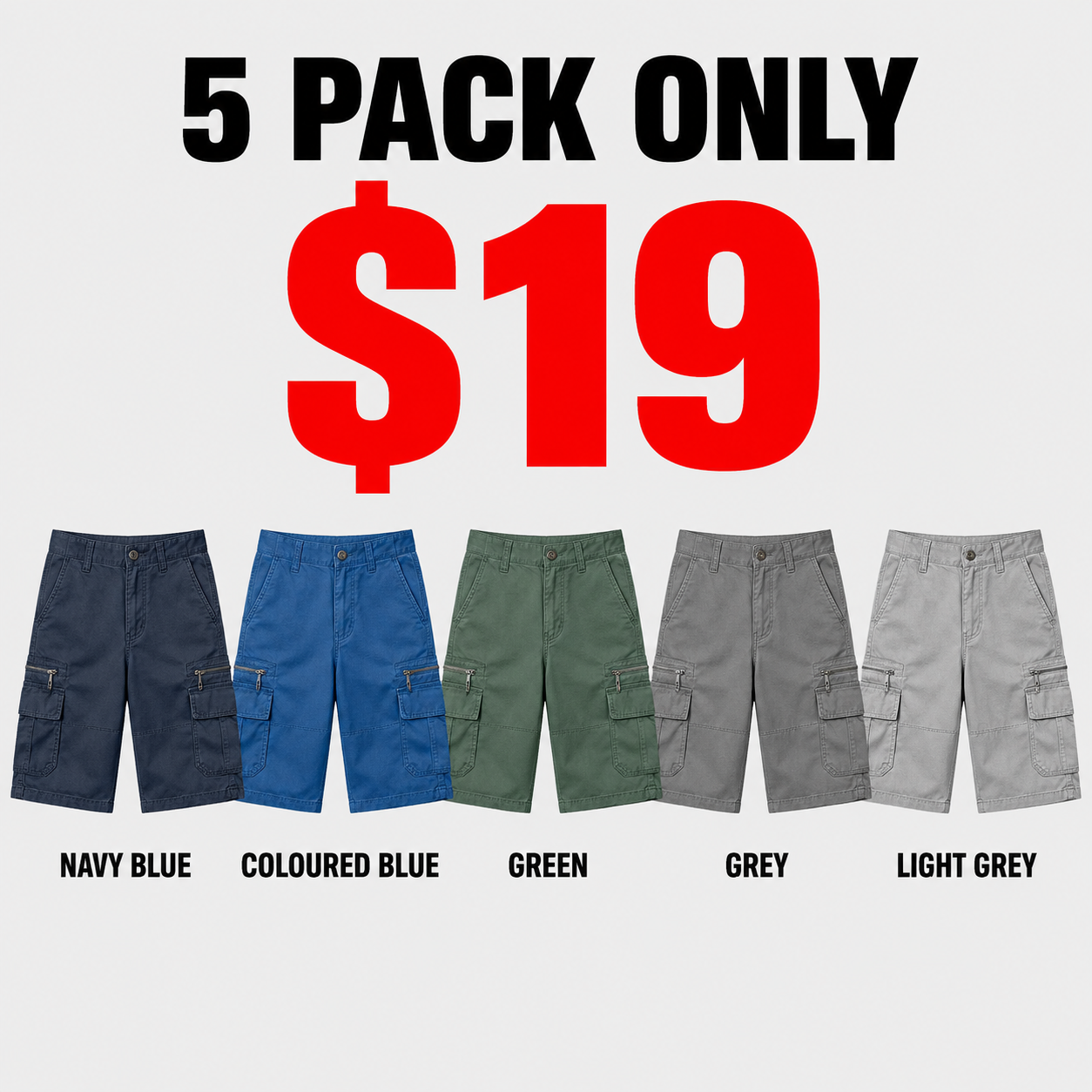 🔥 Men's Multi-Pocket Cargo Capri Shorts