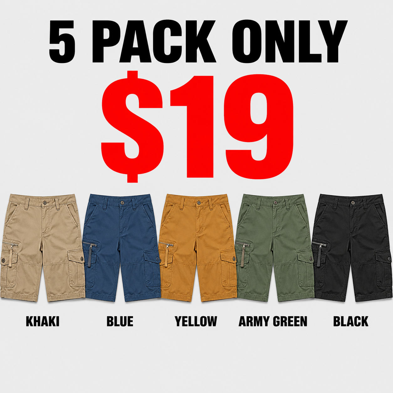 🔥 Men's Multi-Pocket Cargo Capri Shorts