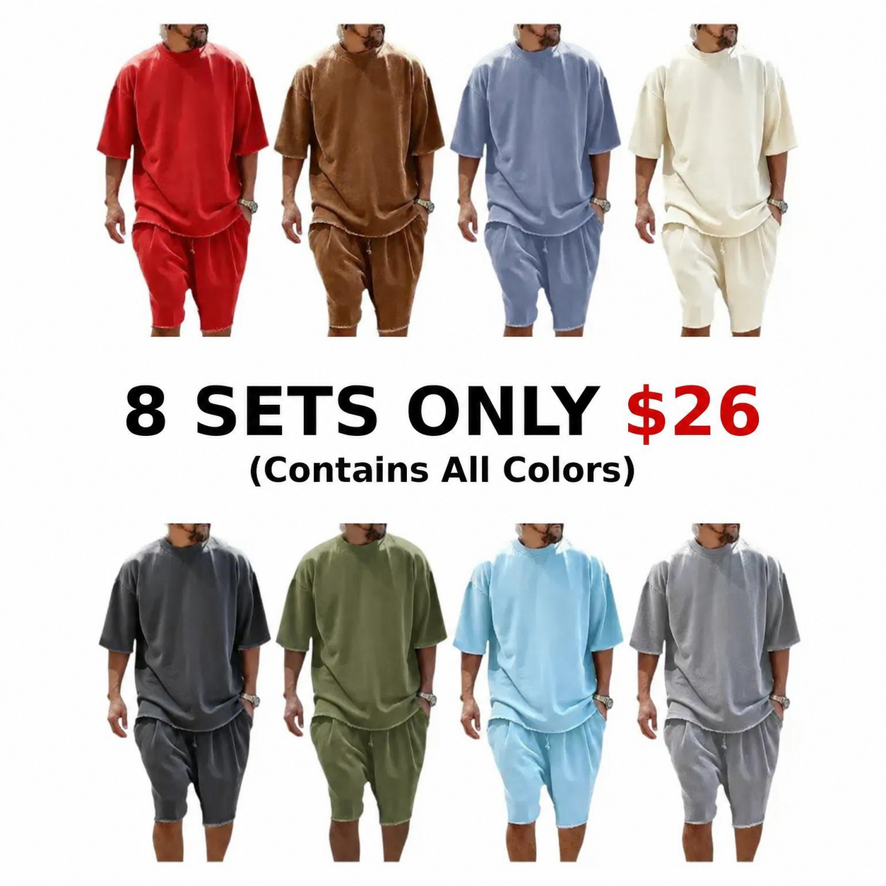 🔥 Men's Casual 2-Piece Shorts Set