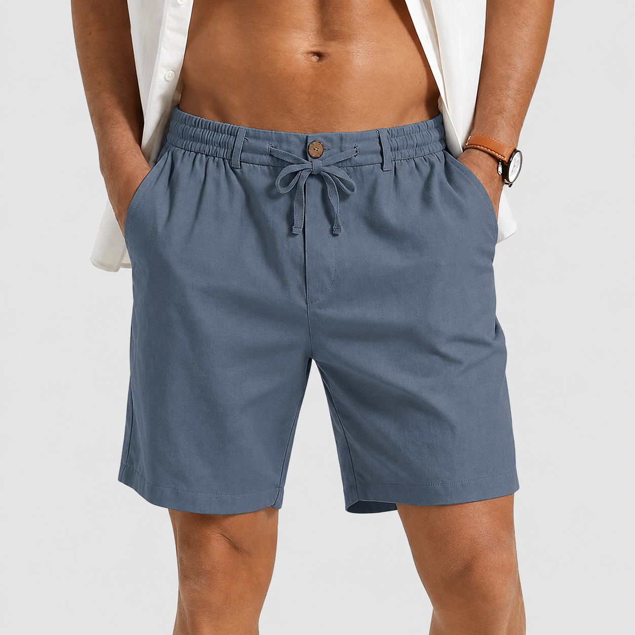 Pantalones cortos de lino para hombre