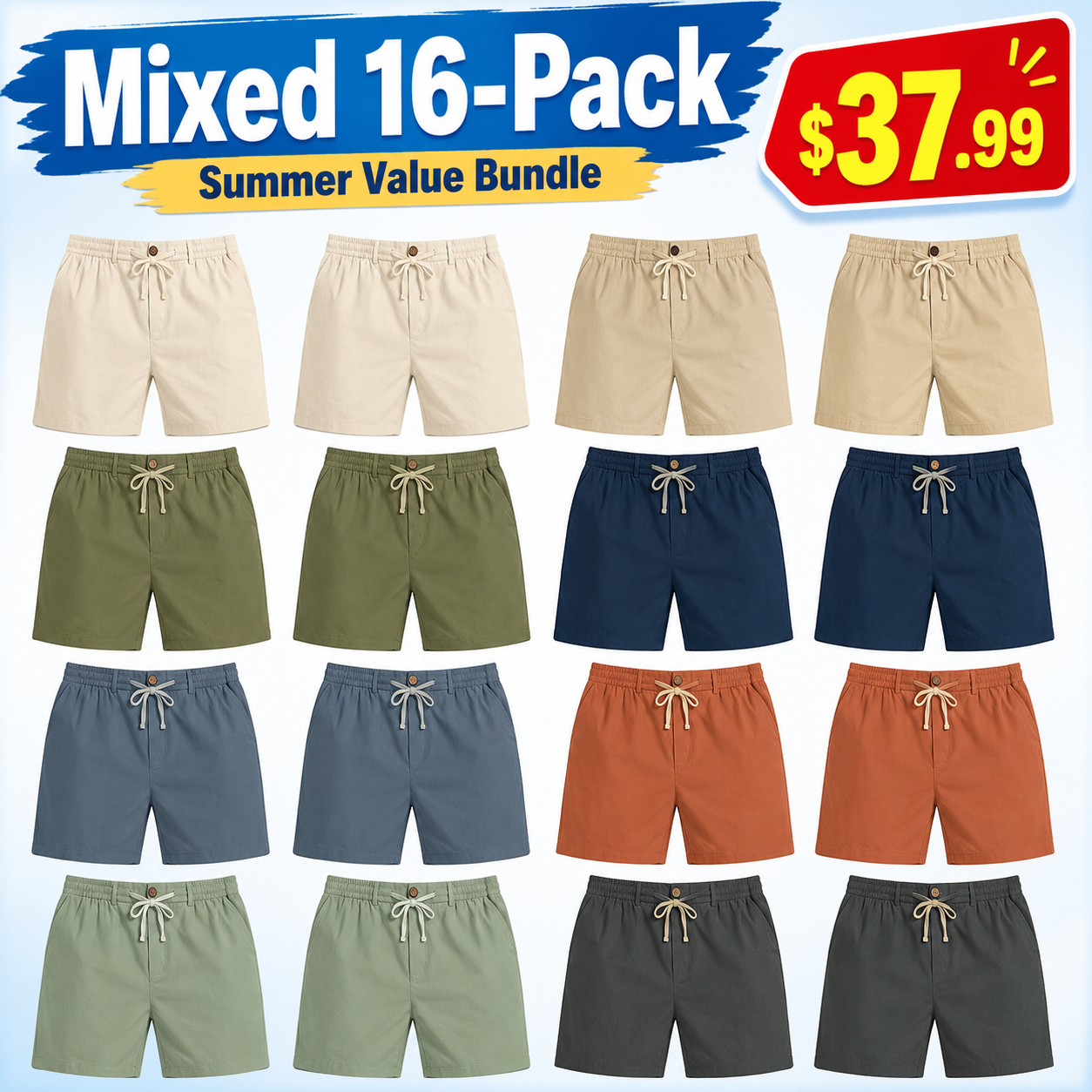Pantalones cortos de lino para hombre