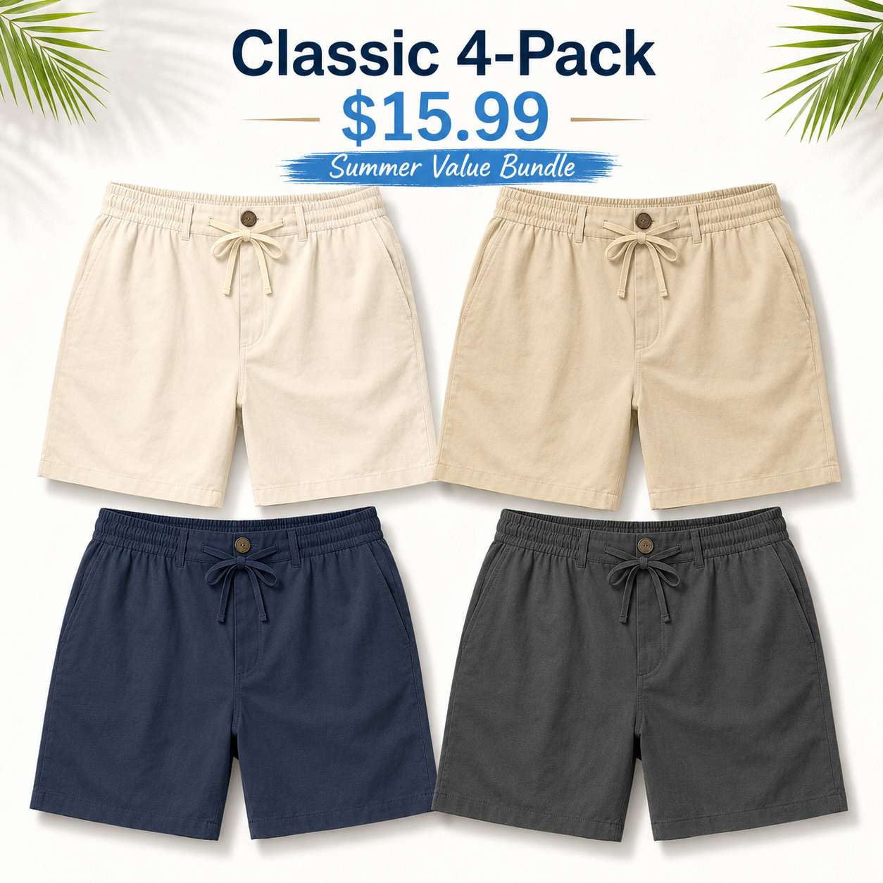 Pantalones cortos de lino para hombre