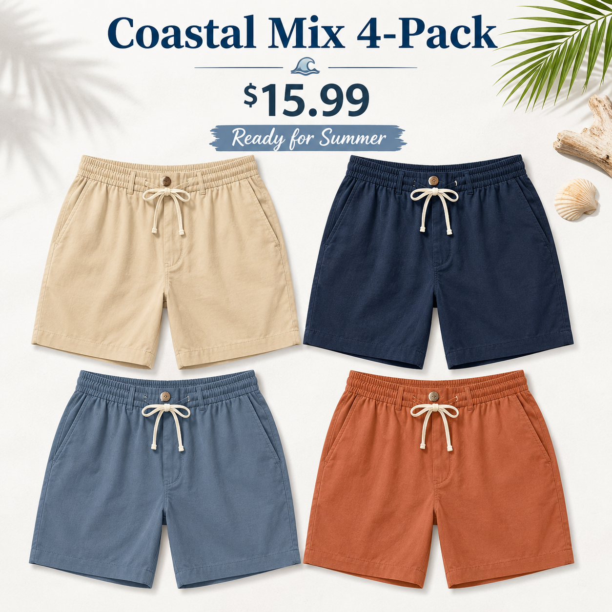 Pantalones cortos de lino para hombre