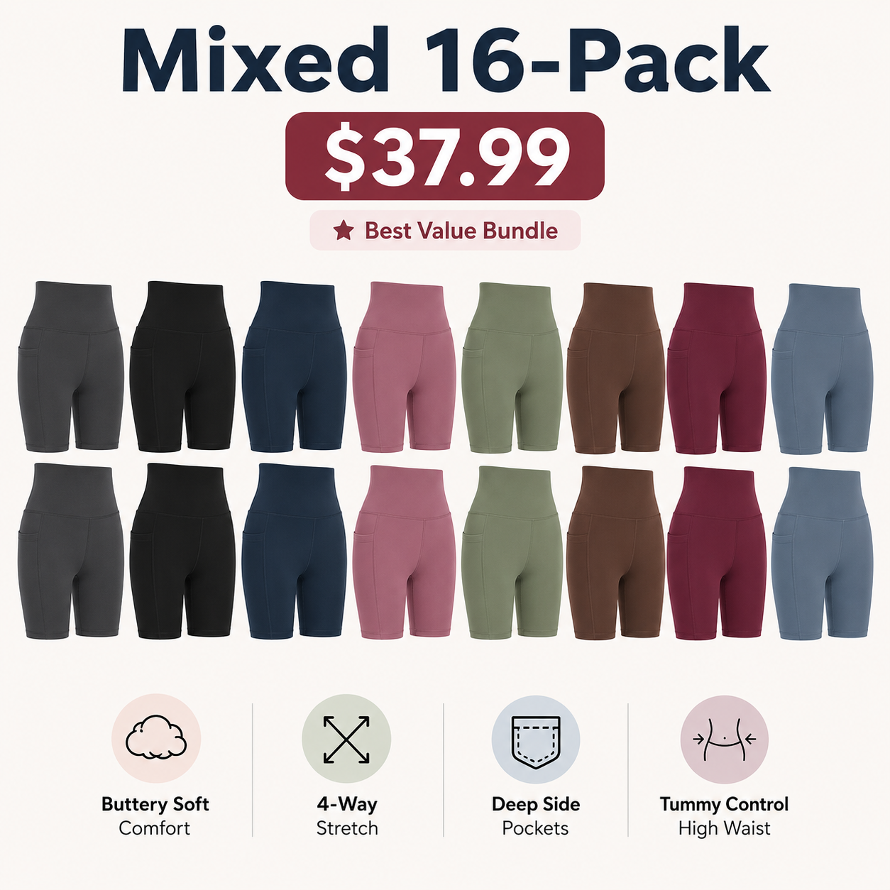 Women's Cycling Shorts with Pockets