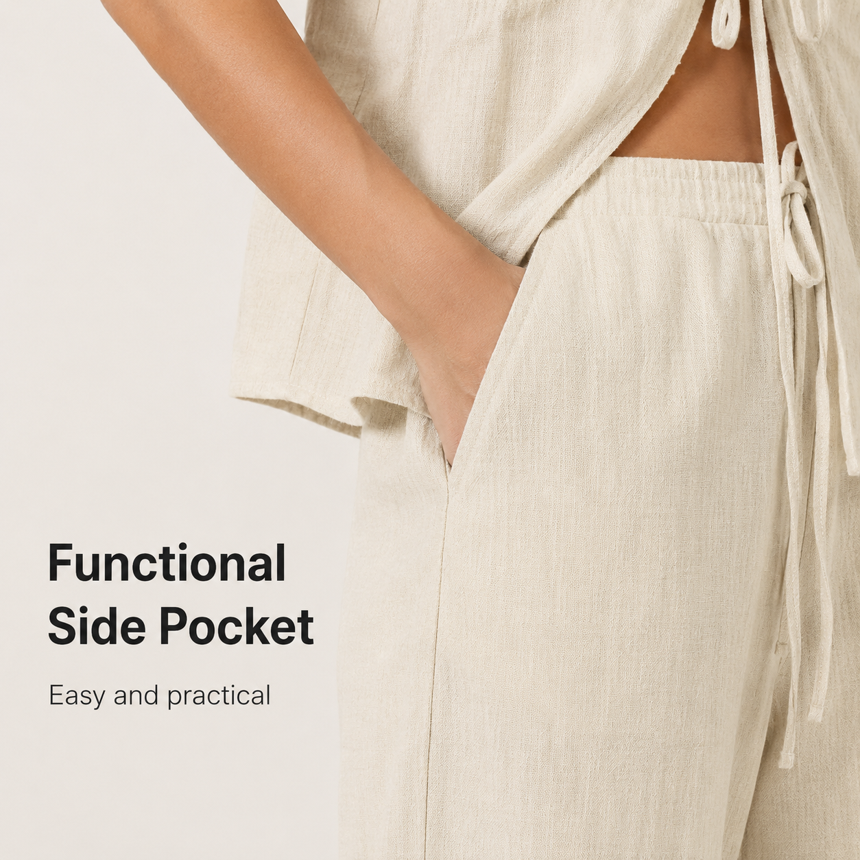 Functional side pocket detail image