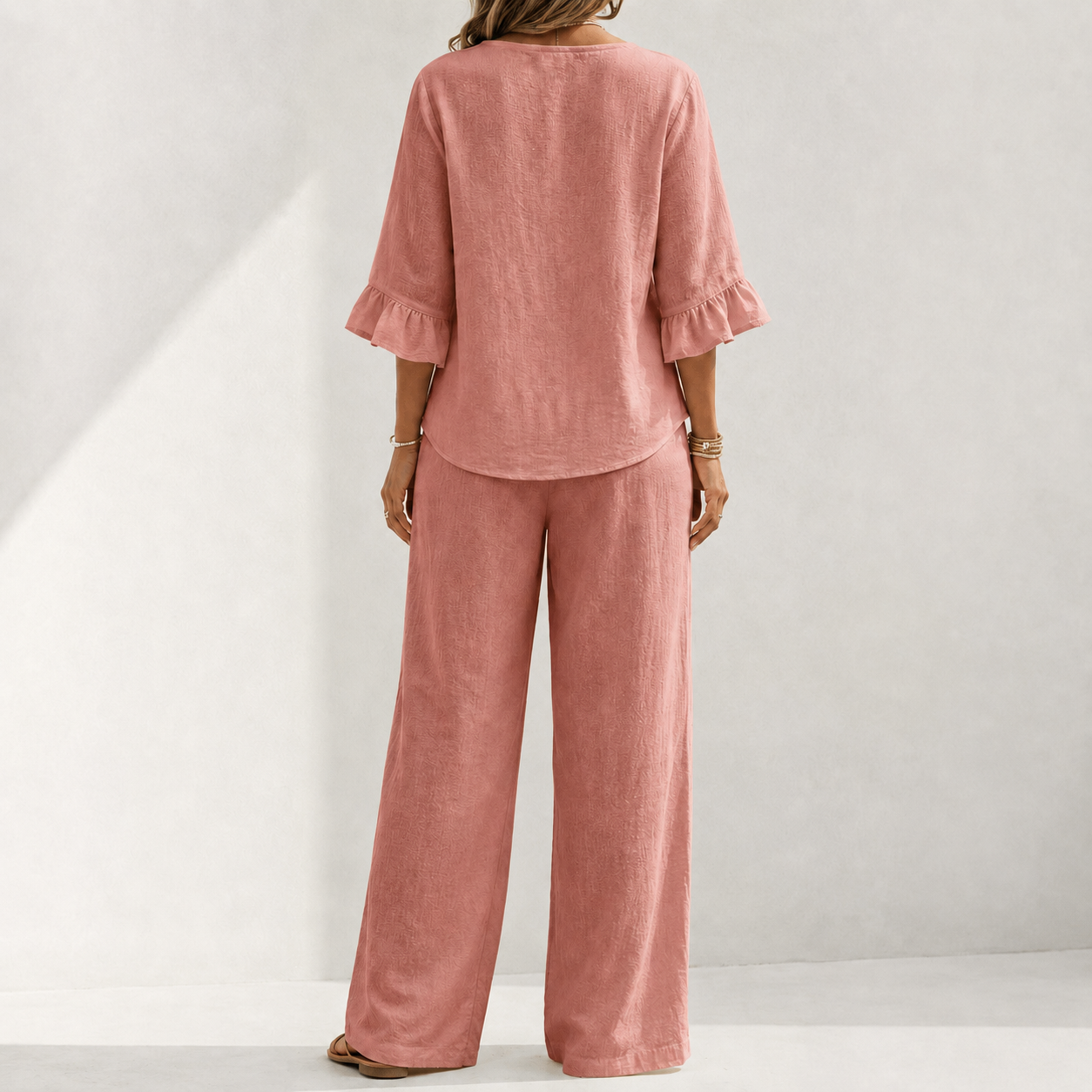 Clay Rose two piece wide leg pants set