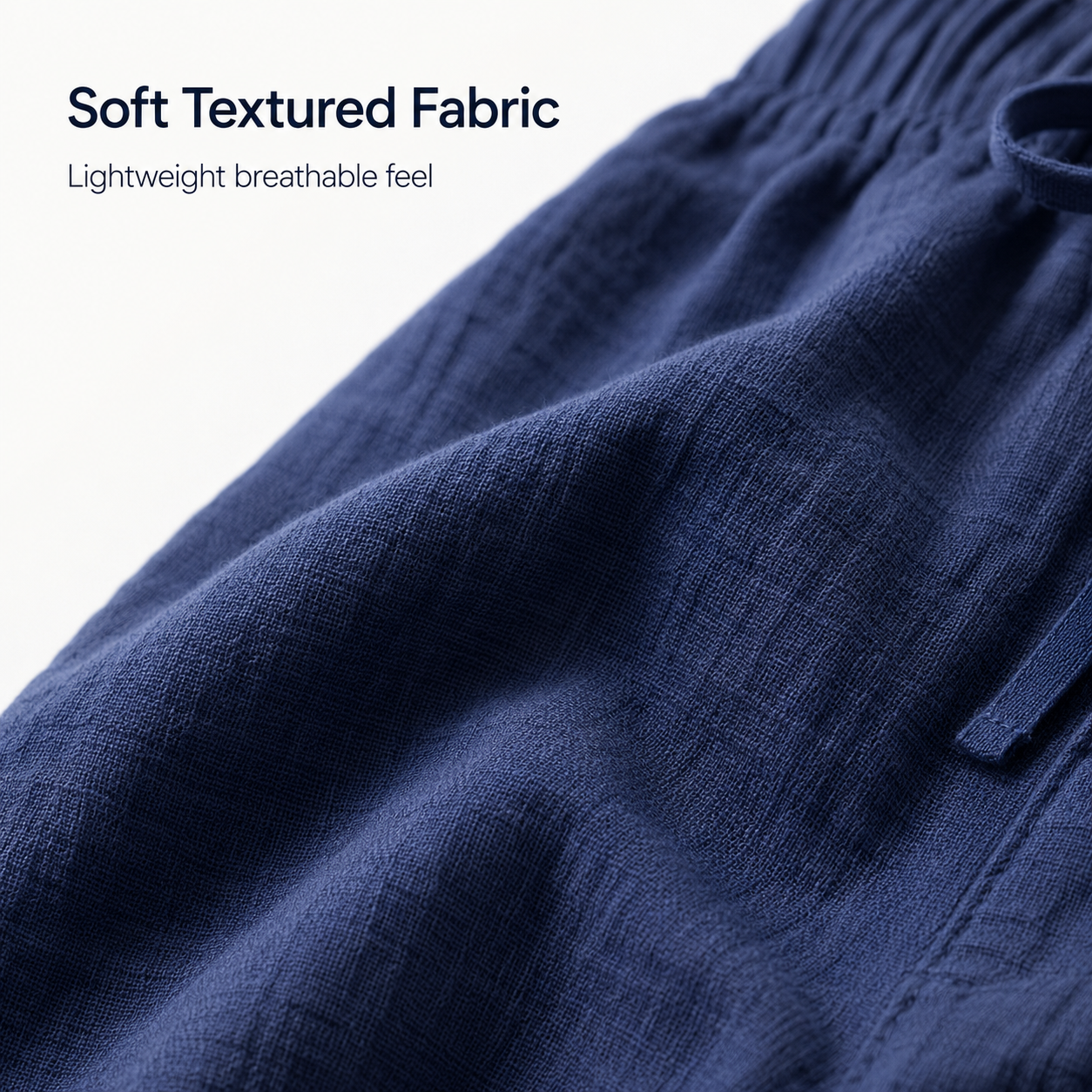 Soft textured woven fabric detail