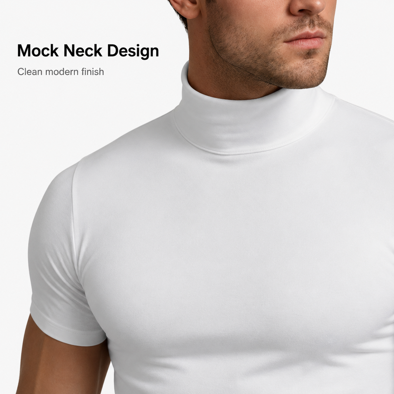 Mock neck design detail