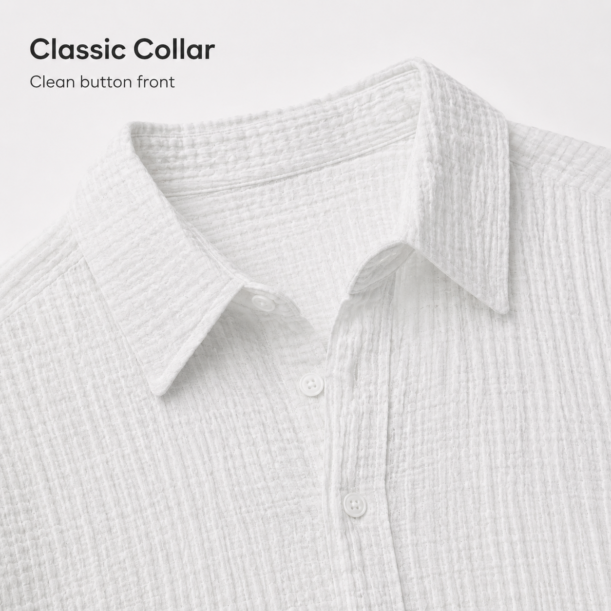 Classic collar and button front detail