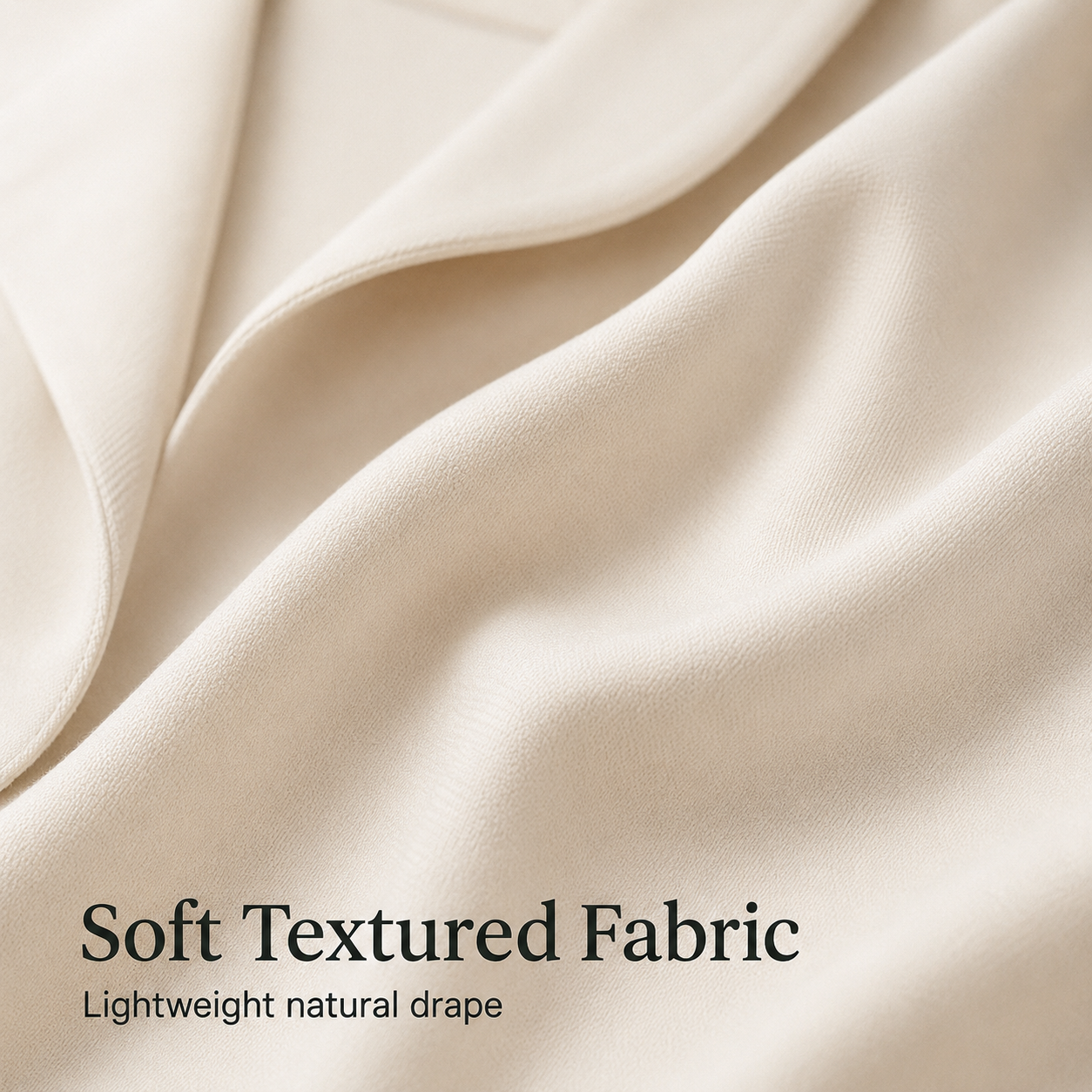 Soft textured woven fabric close up