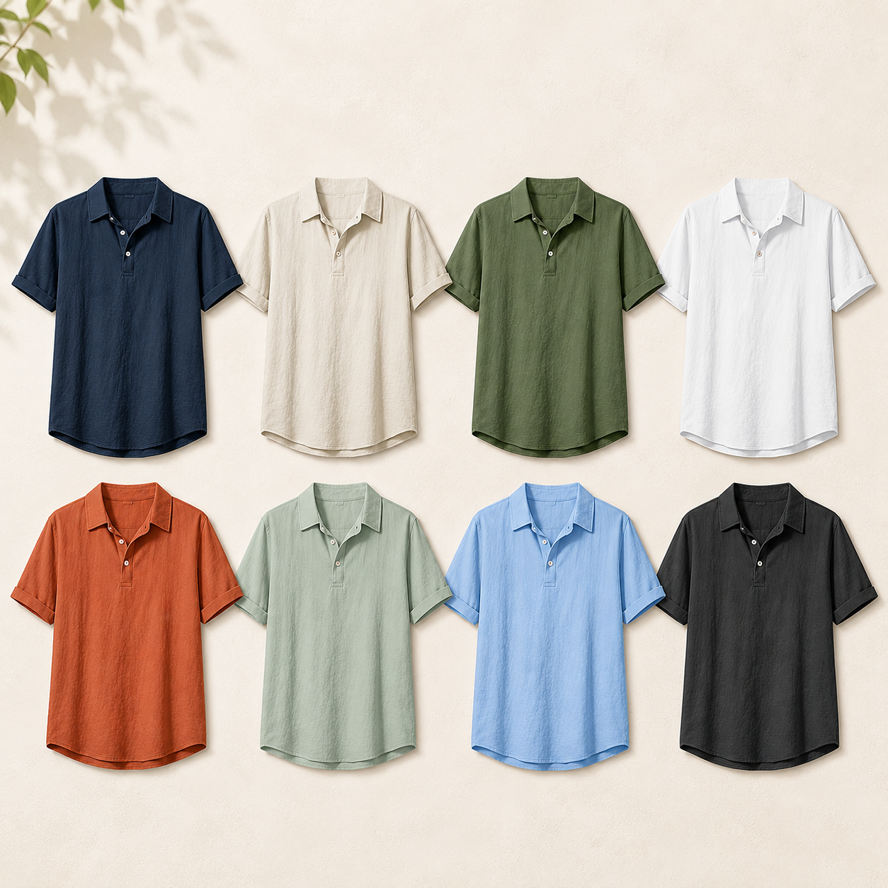 Men's Textured Polo Shirt Bundle
