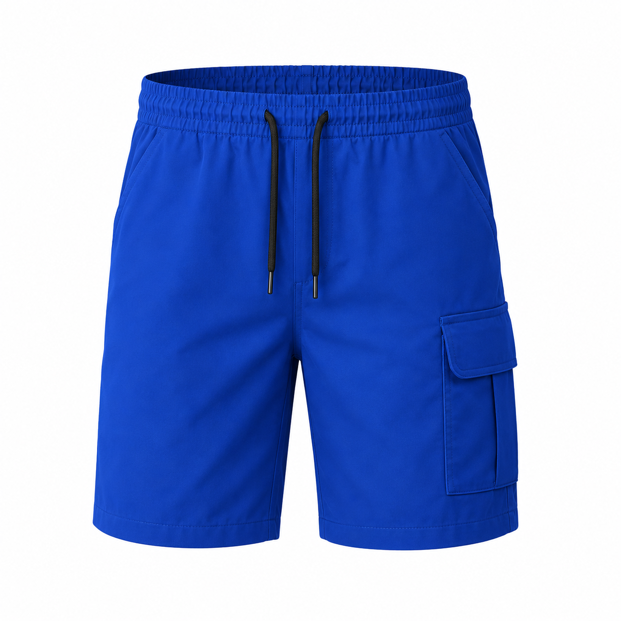 Men’s summer cargo shorts available in  eight colors; multi-pocket design with an adjustable drawstring waist; versatile for outdoor travel and everyday home wear; 5-inch inseam men’s shorts.