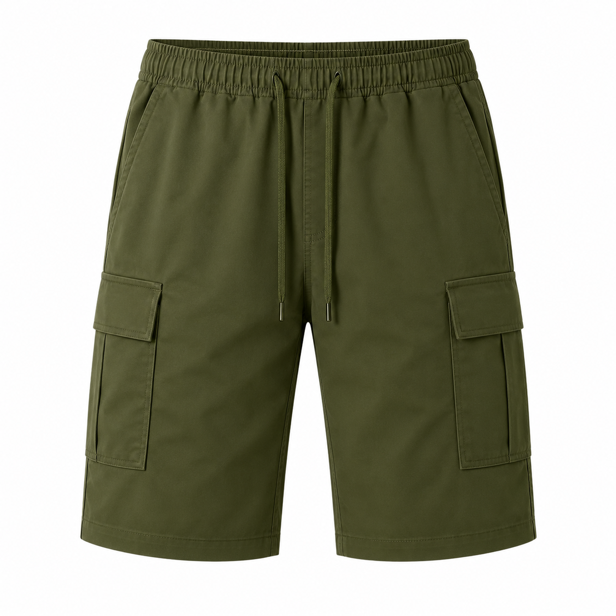 Men’s summer cargo shorts available in  eight colors; multi-pocket design with an adjustable drawstring waist; versatile for outdoor travel and everyday home wear; 5-inch inseam men’s shorts.