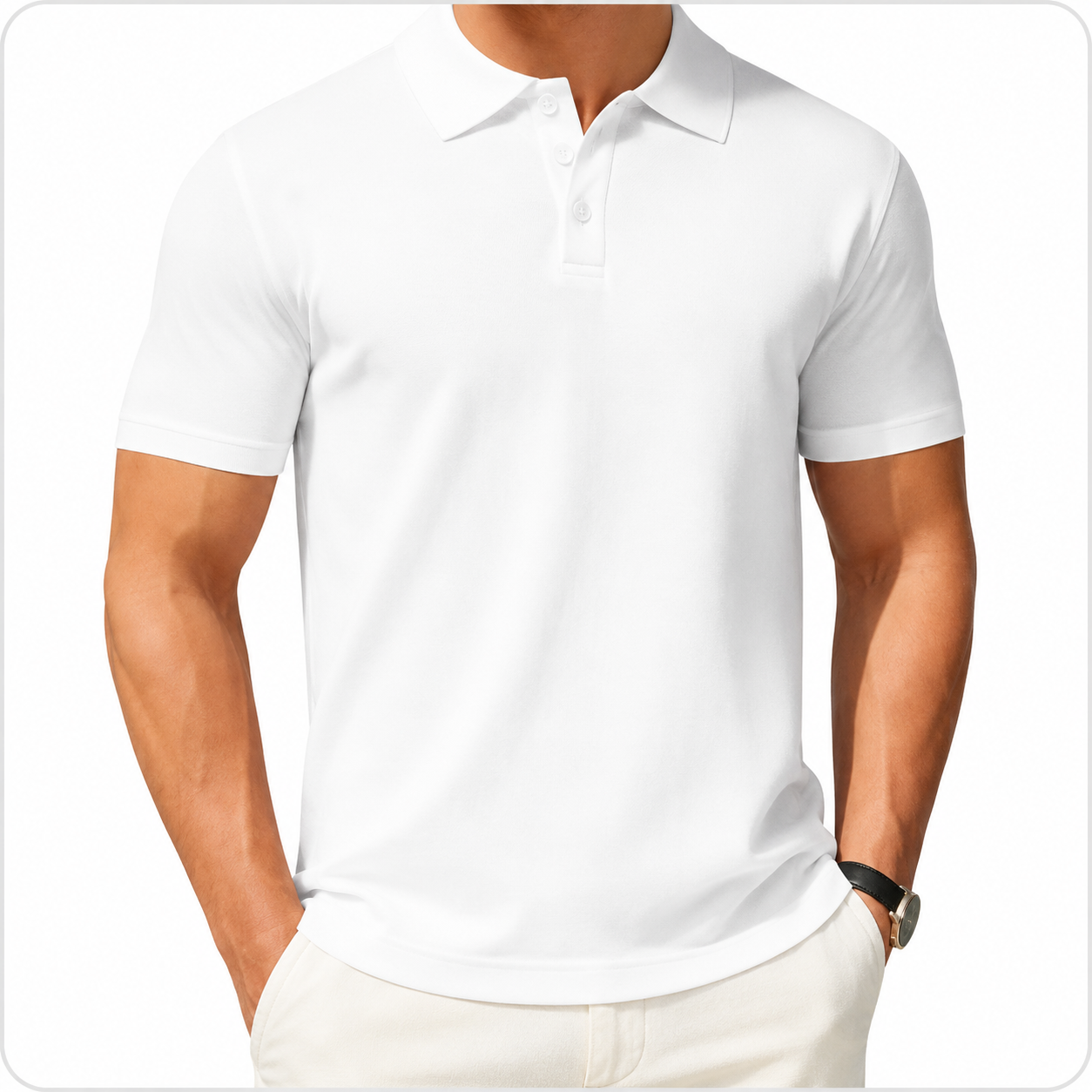 COOFANDY Men's Knit Polo Shirt - Casual Short Sleeve