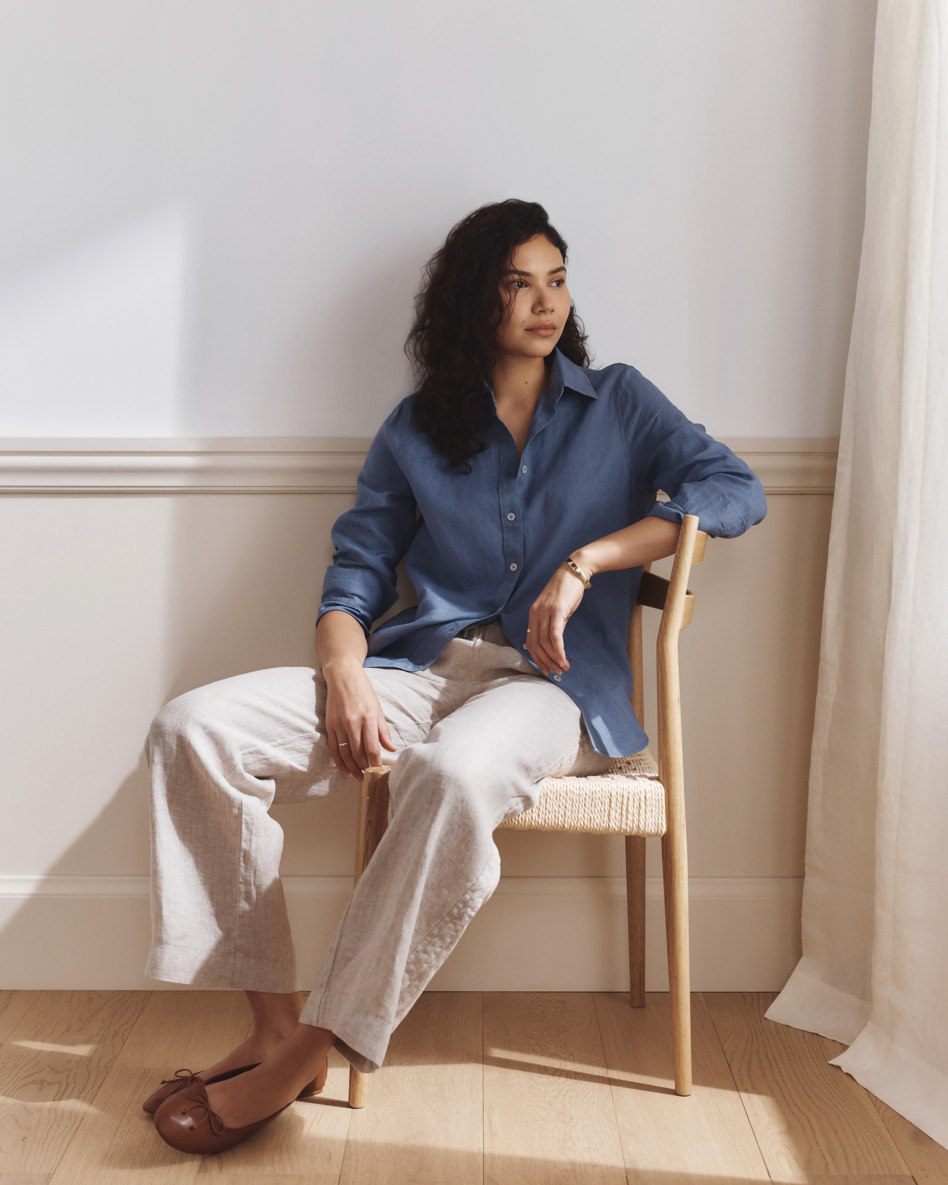 100% European Linen Long Sleeve Shirt