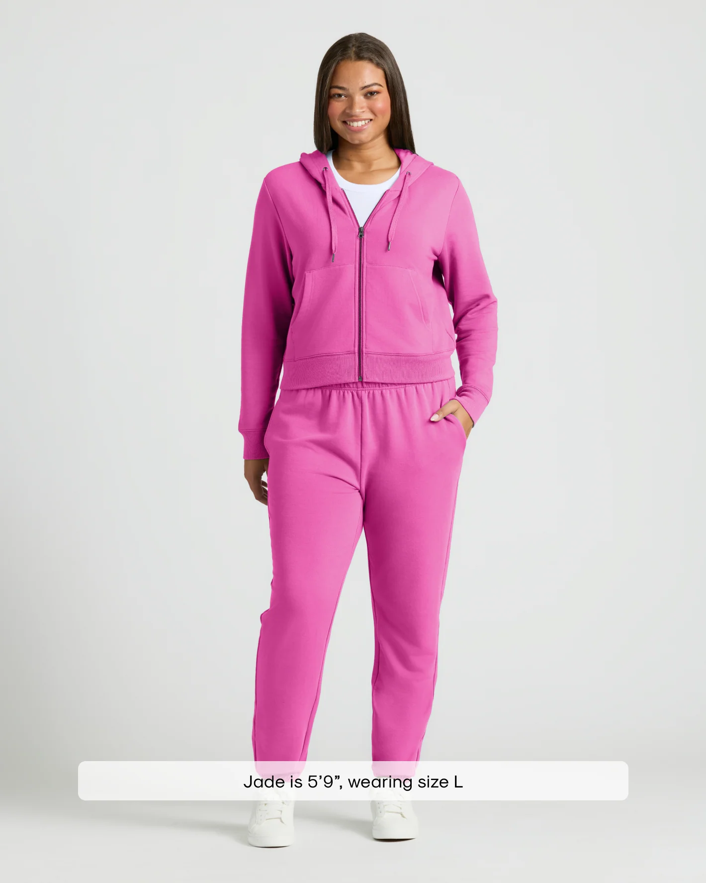 Crop Zip Hoodie & Relaxed Jogger Set（6 set only$35）