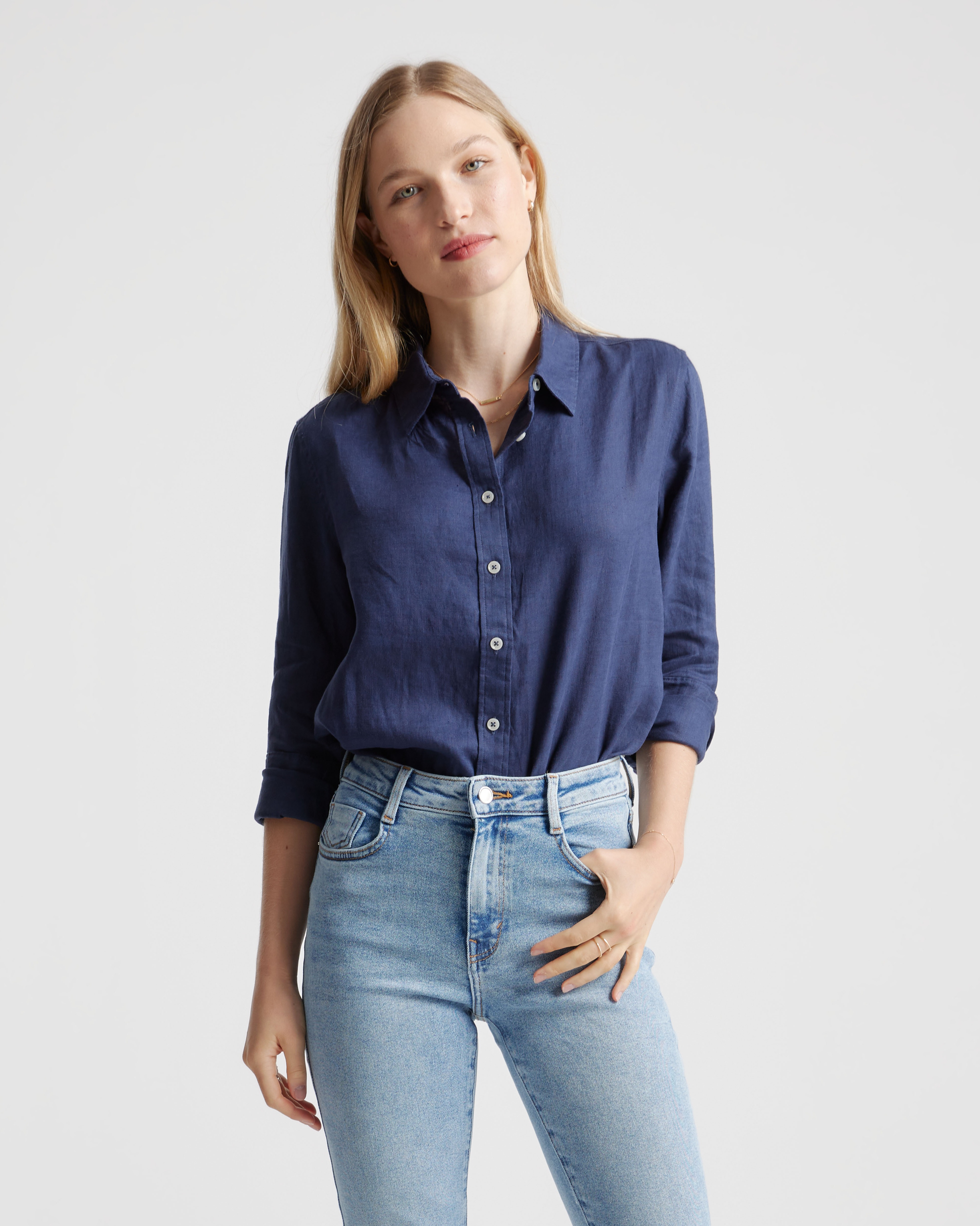 100% European Linen Long Sleeve Shirt