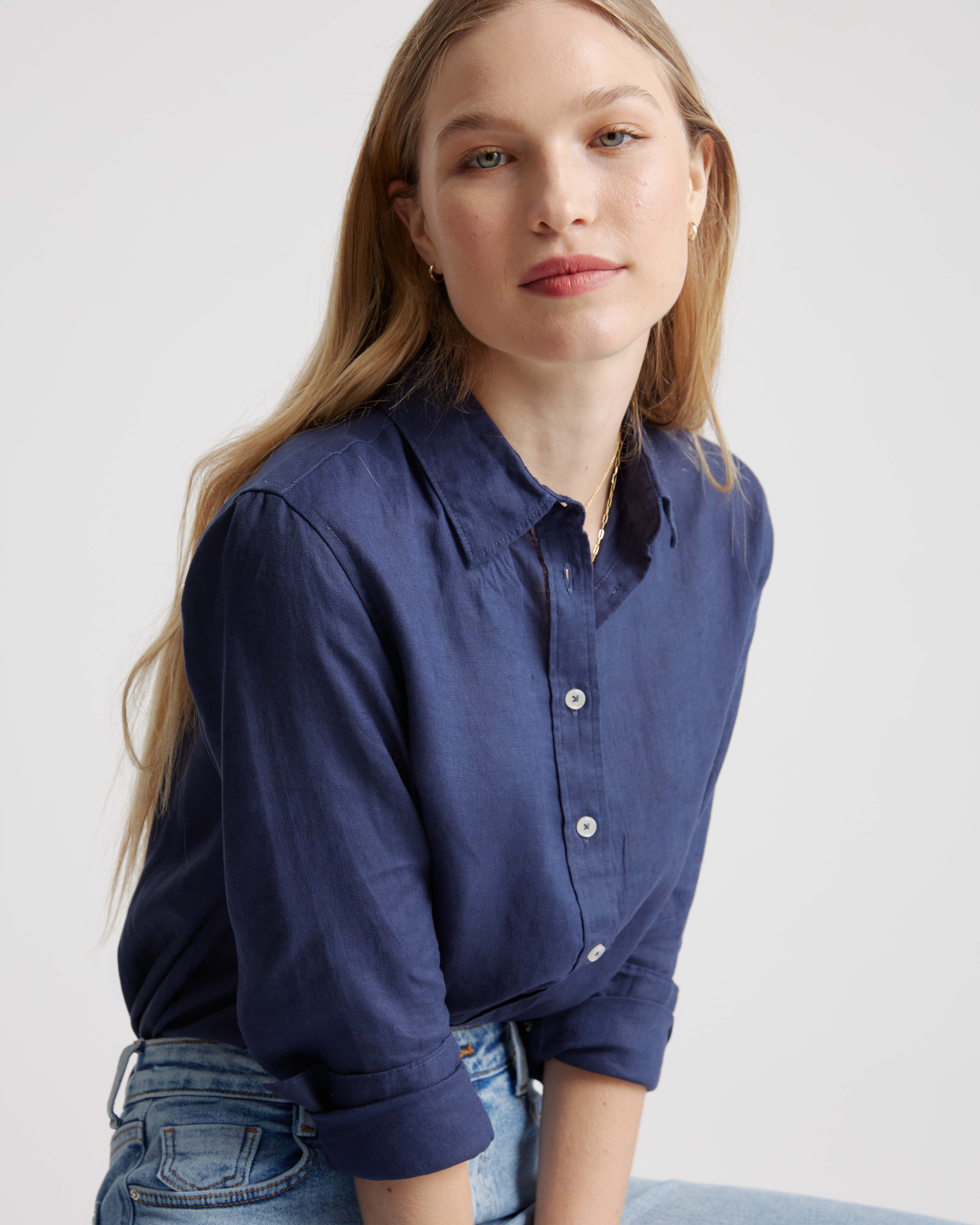 100% European Linen Long Sleeve Shirt