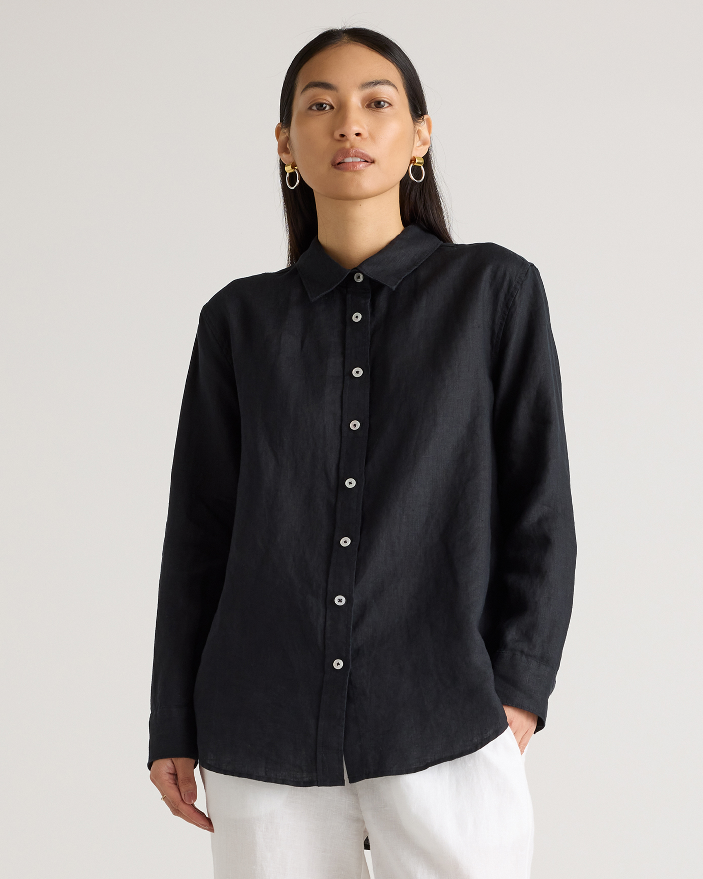 100% European Linen Long Sleeve Shirt