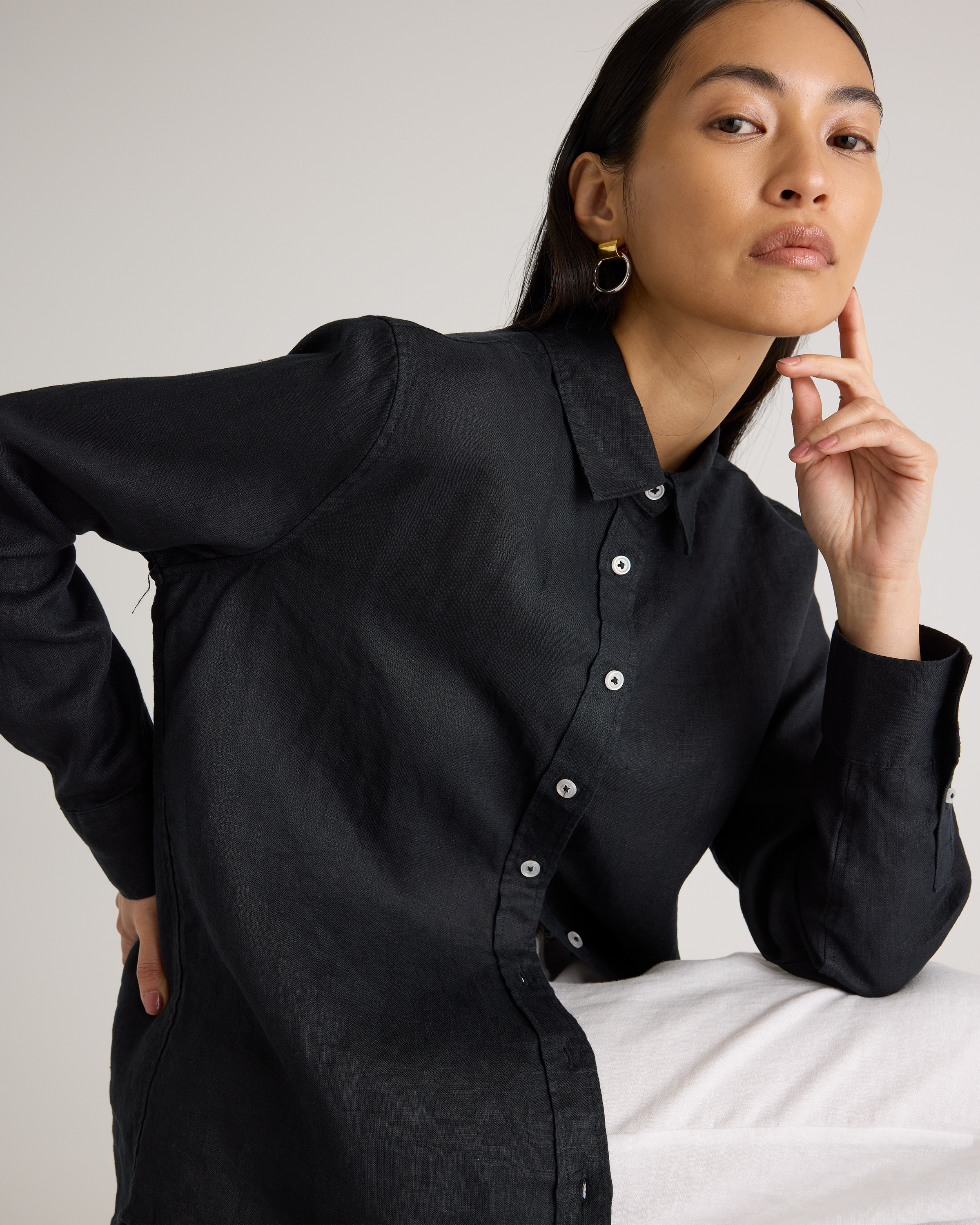 100% European Linen Long Sleeve Shirt