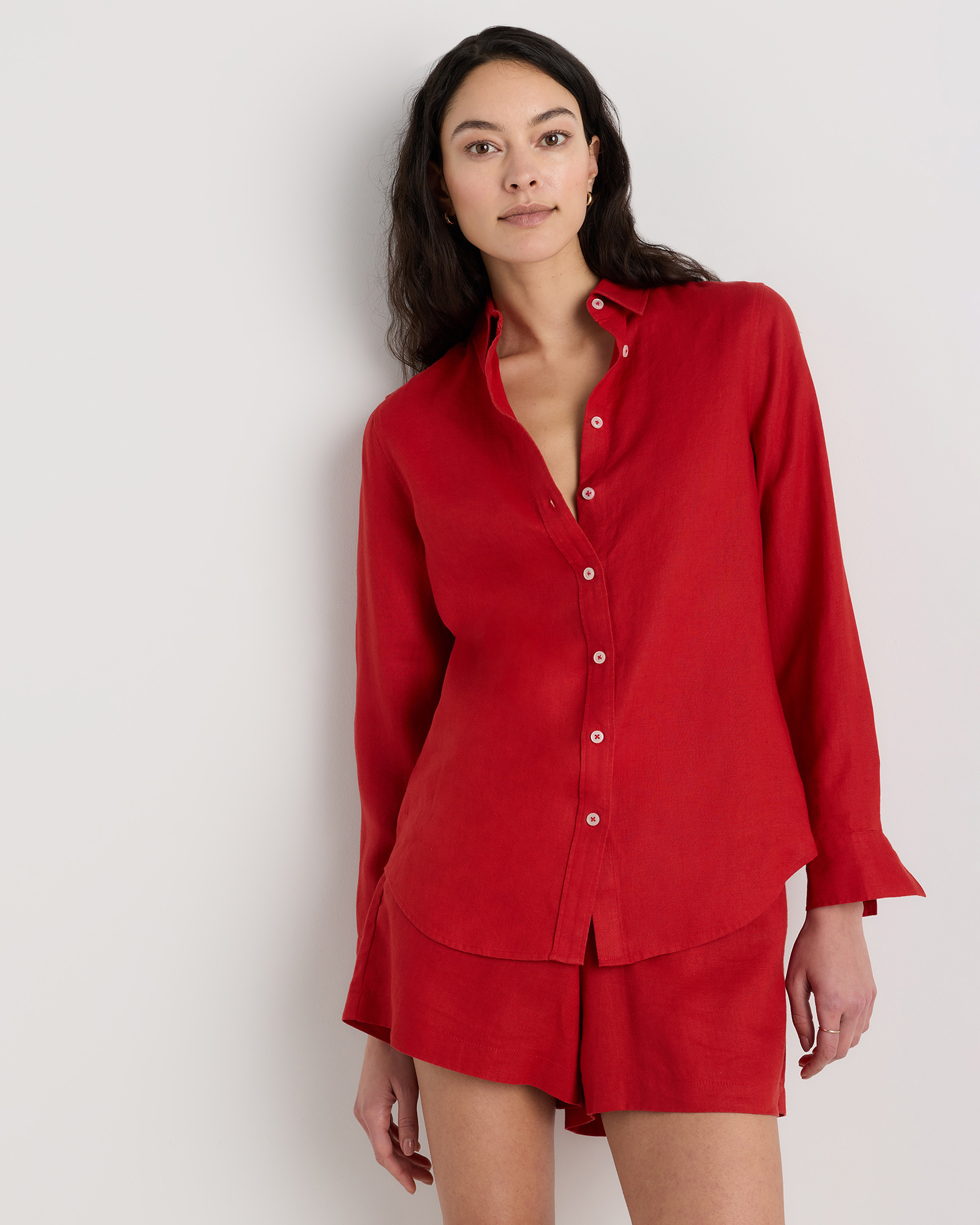 100% European Linen Long Sleeve Shirt