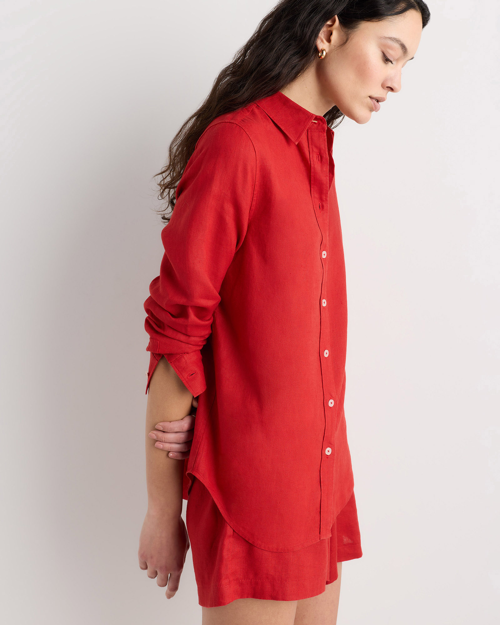 100% European Linen Long Sleeve Shirt