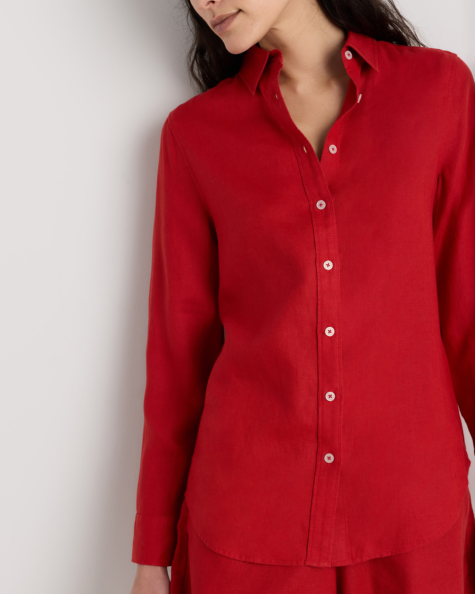 100% European Linen Long Sleeve Shirt