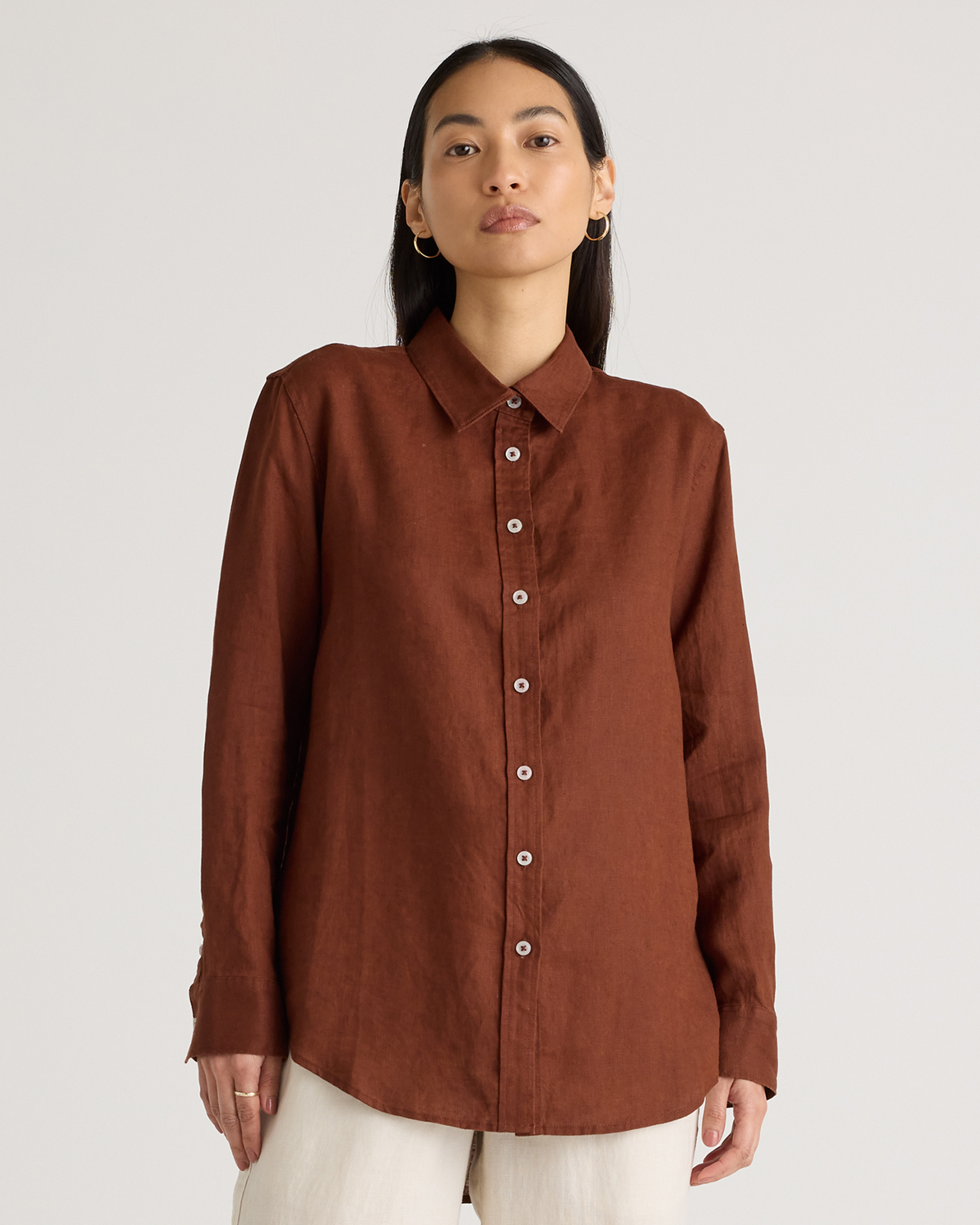 100% European Linen Long Sleeve Shirt