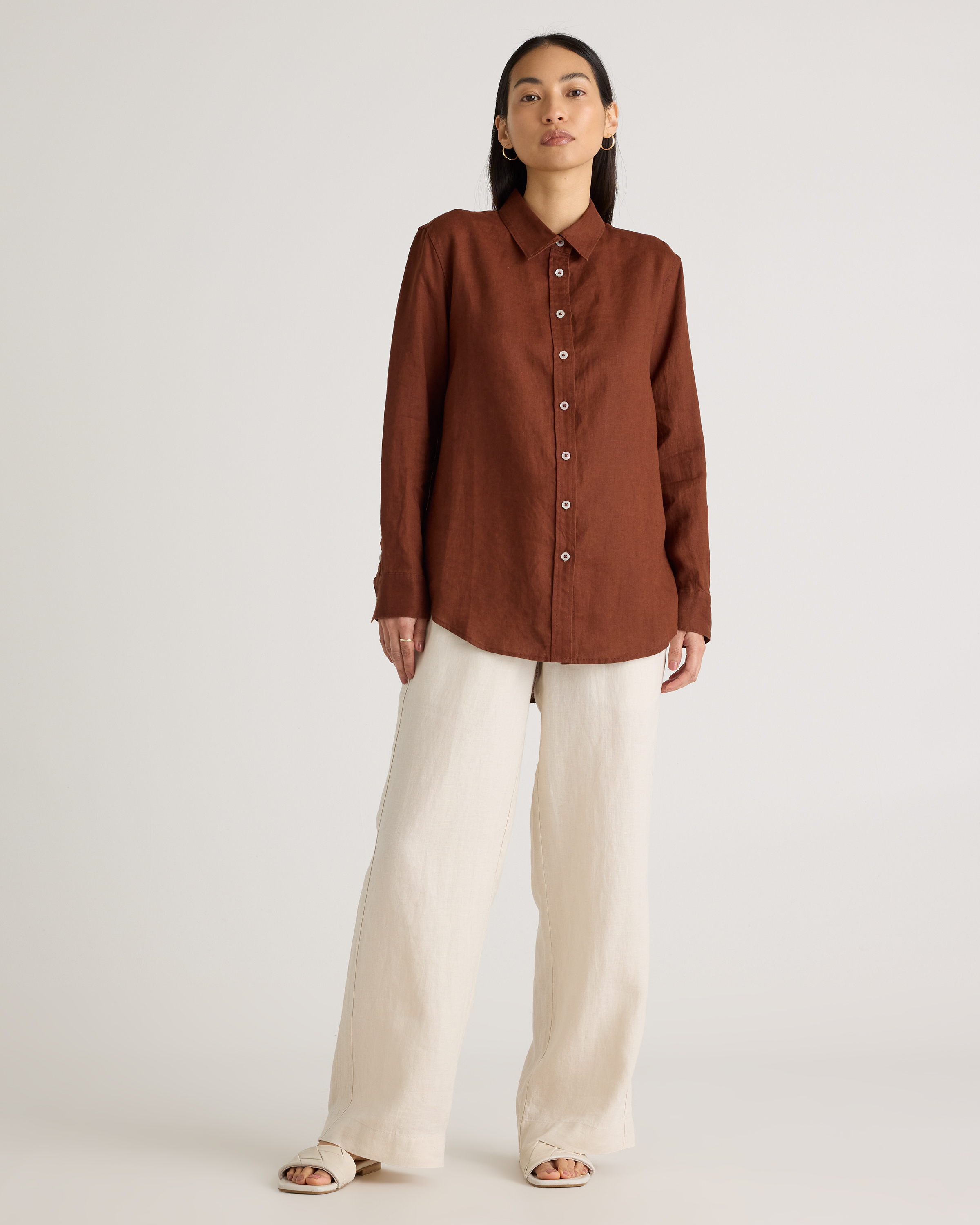 100% European Linen Long Sleeve Shirt