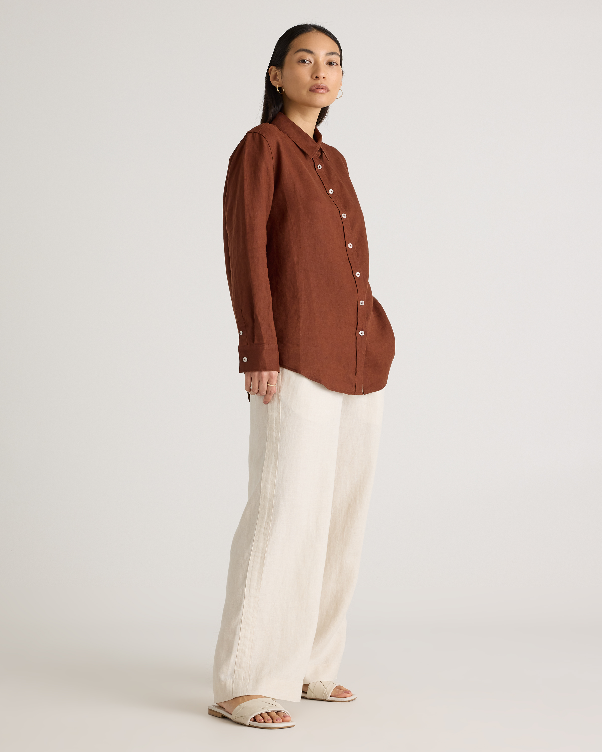 100% European Linen Long Sleeve Shirt