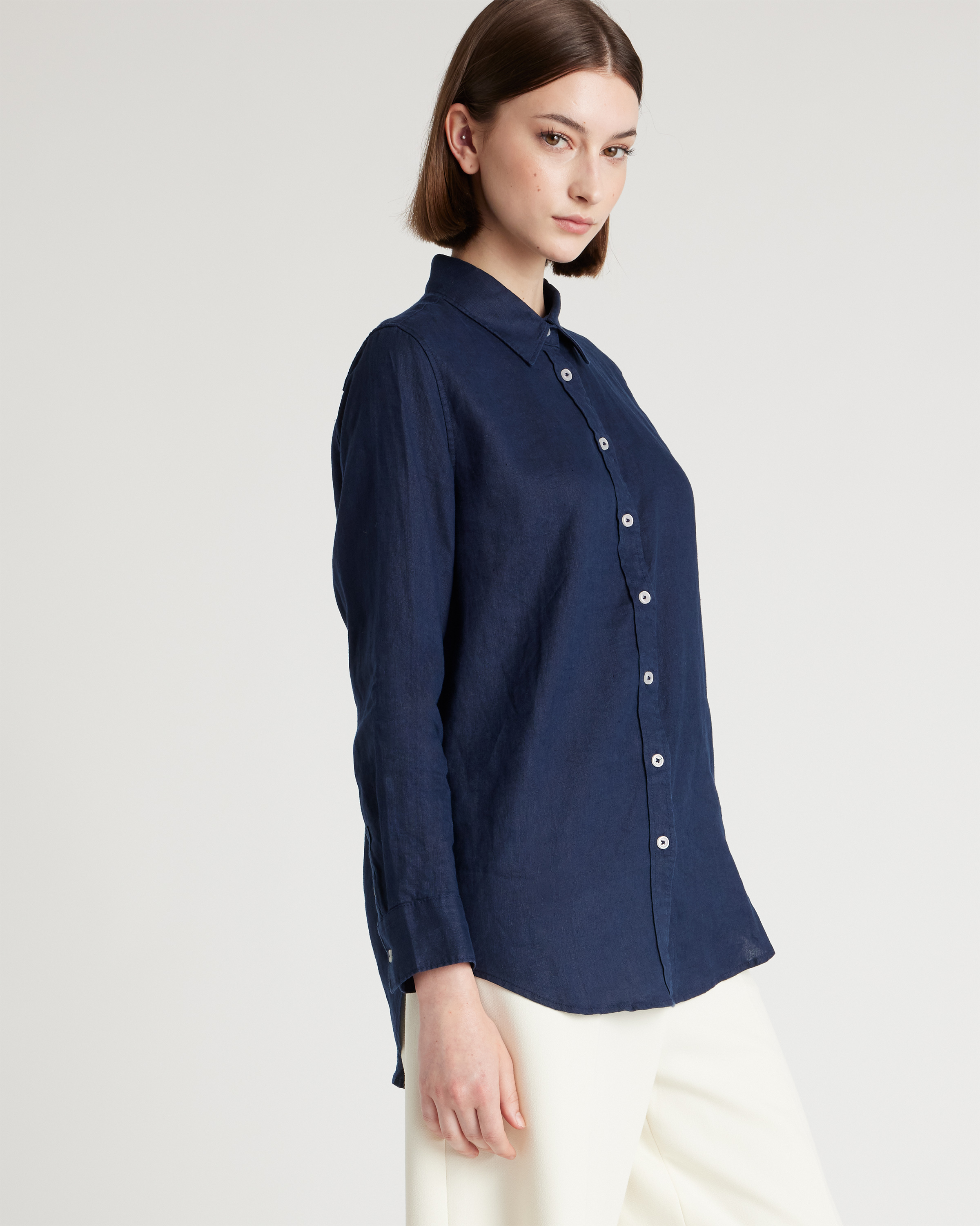 100% European Linen Long Sleeve Shirt